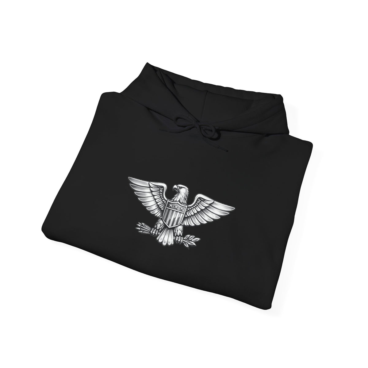 Eagle Emblem Hoodie — Classic Vintage Eagle Chest & Sleeve Graphic