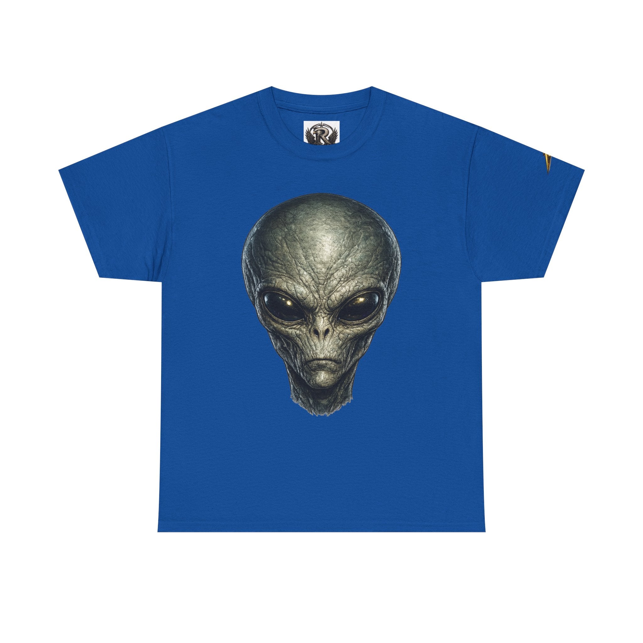Alien Head Graphic Tee — Realistic Extraterrestrial Sci‑Fi T‑Shirt