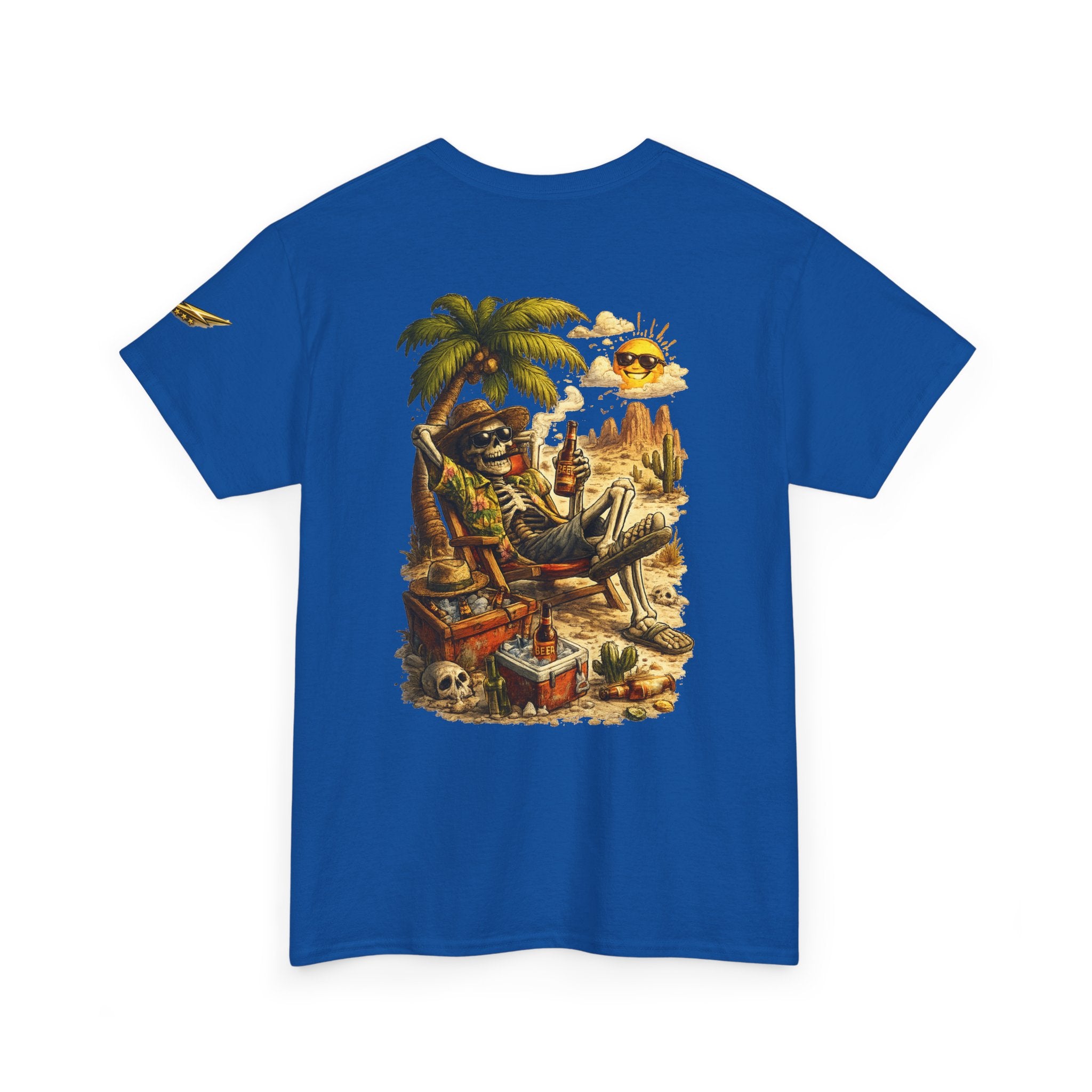 T-Shirt — Vintage Camping Surf Skull Graphic Tee
