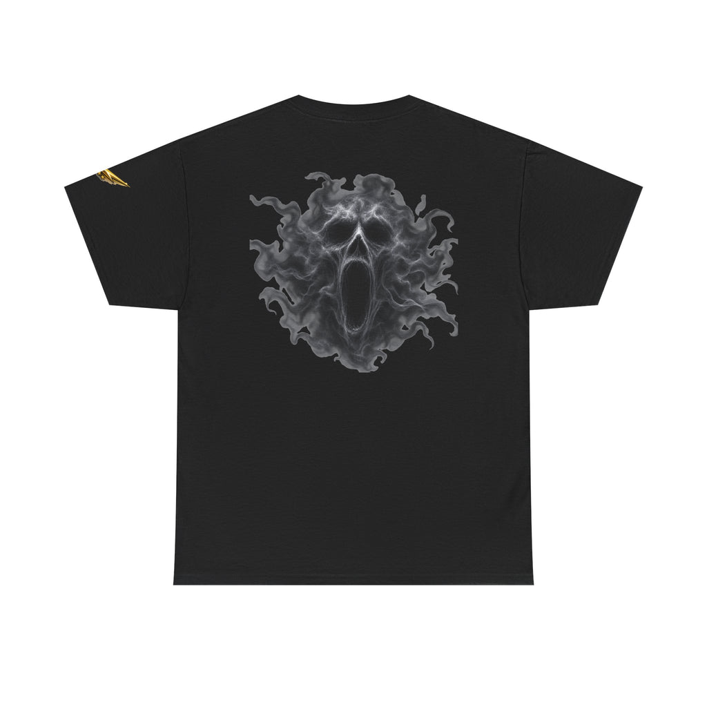 Ghostly Smoke Skull Tee — Dark Horror Back Graphic T-Shirt