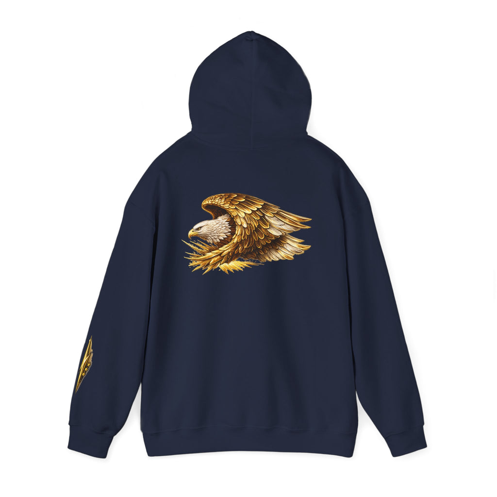 Eagle Wings Hoodie — Golden Bald Eagle Graphic Pullover