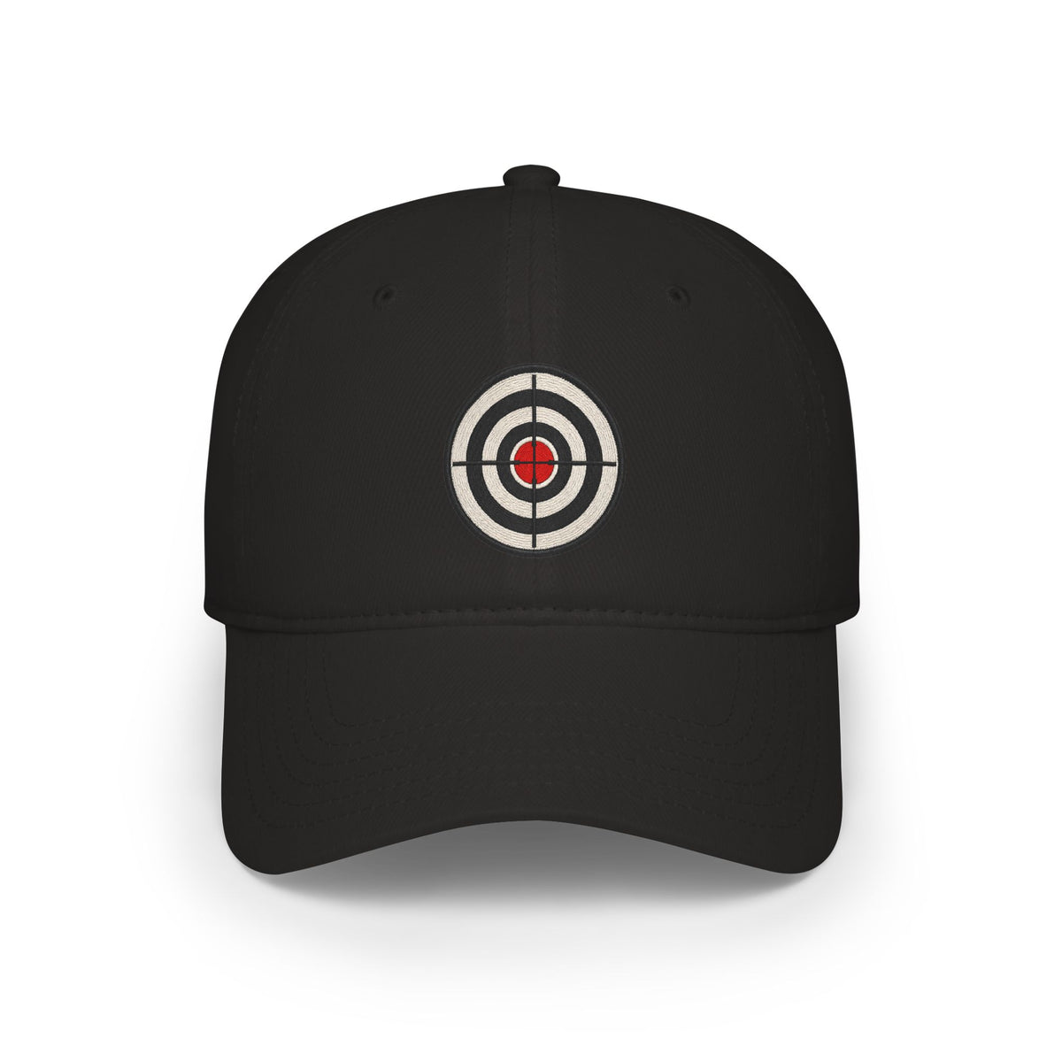 Target Bullseye Baseball Cap — Red Low Profile Hat