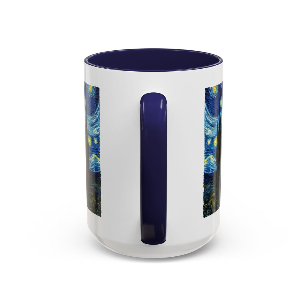 Starry Night Accent Coffee Mug — Van Gogh Style Night Sky Coffee Cup (11/15oz)