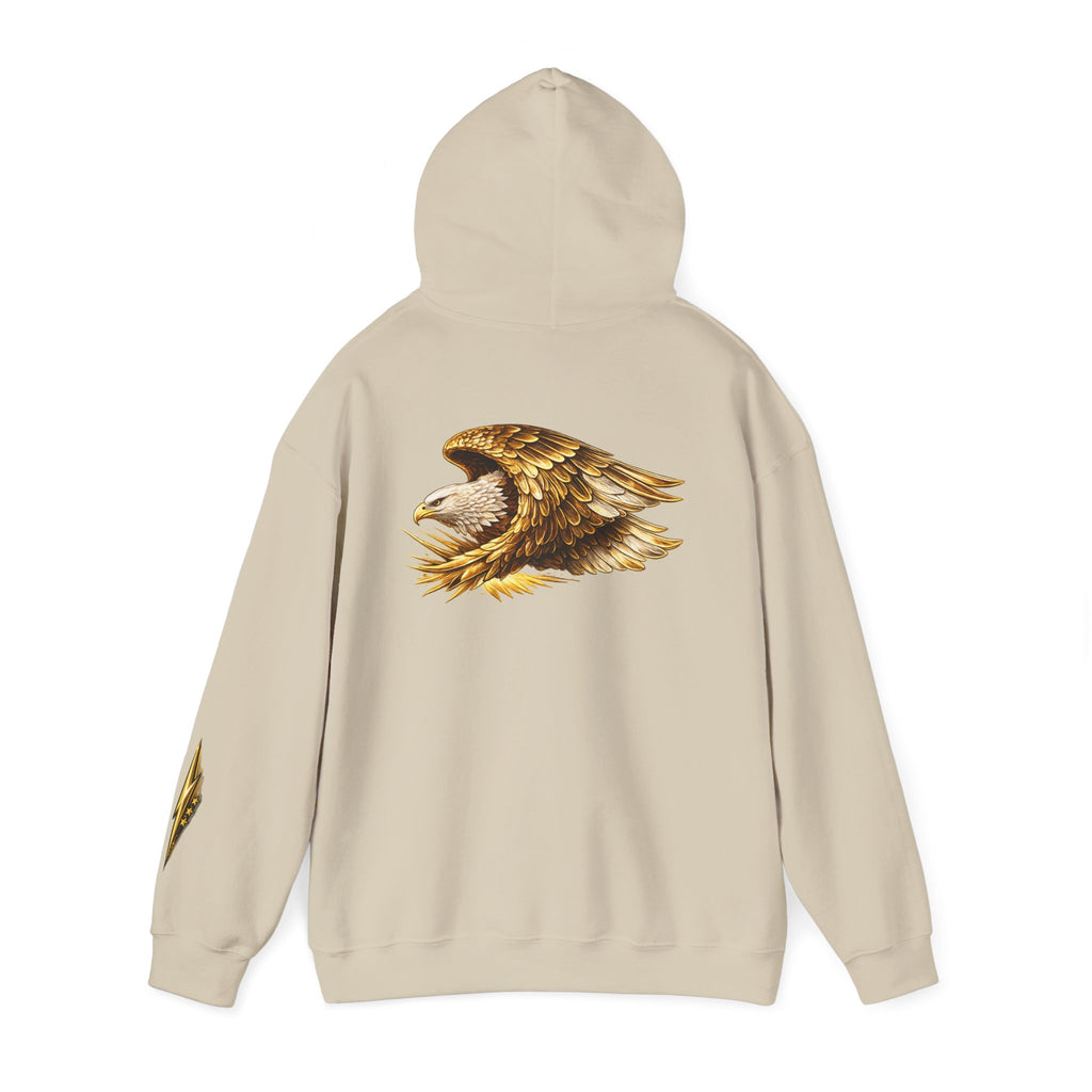 Eagle Wings Hoodie — Golden Bald Eagle Graphic Pullover