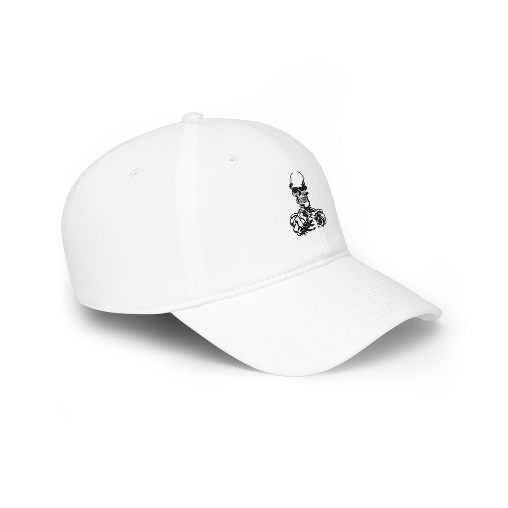Skull Embroidered Low-Profile Baseball Cap —  Skull Hat