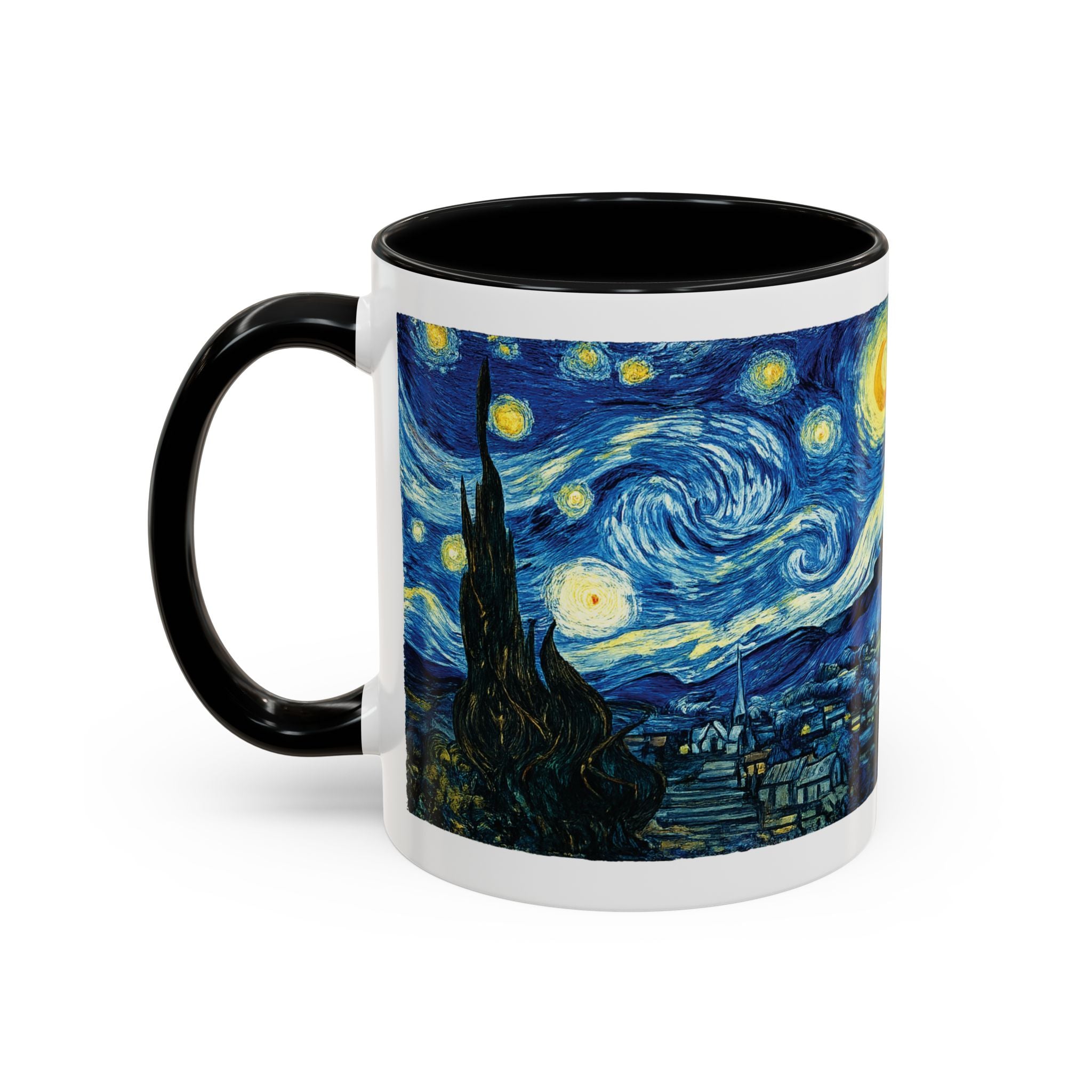 Starry Night Accent Coffee Mug — Van Gogh Style Night Sky Coffee Cup (11/15oz)