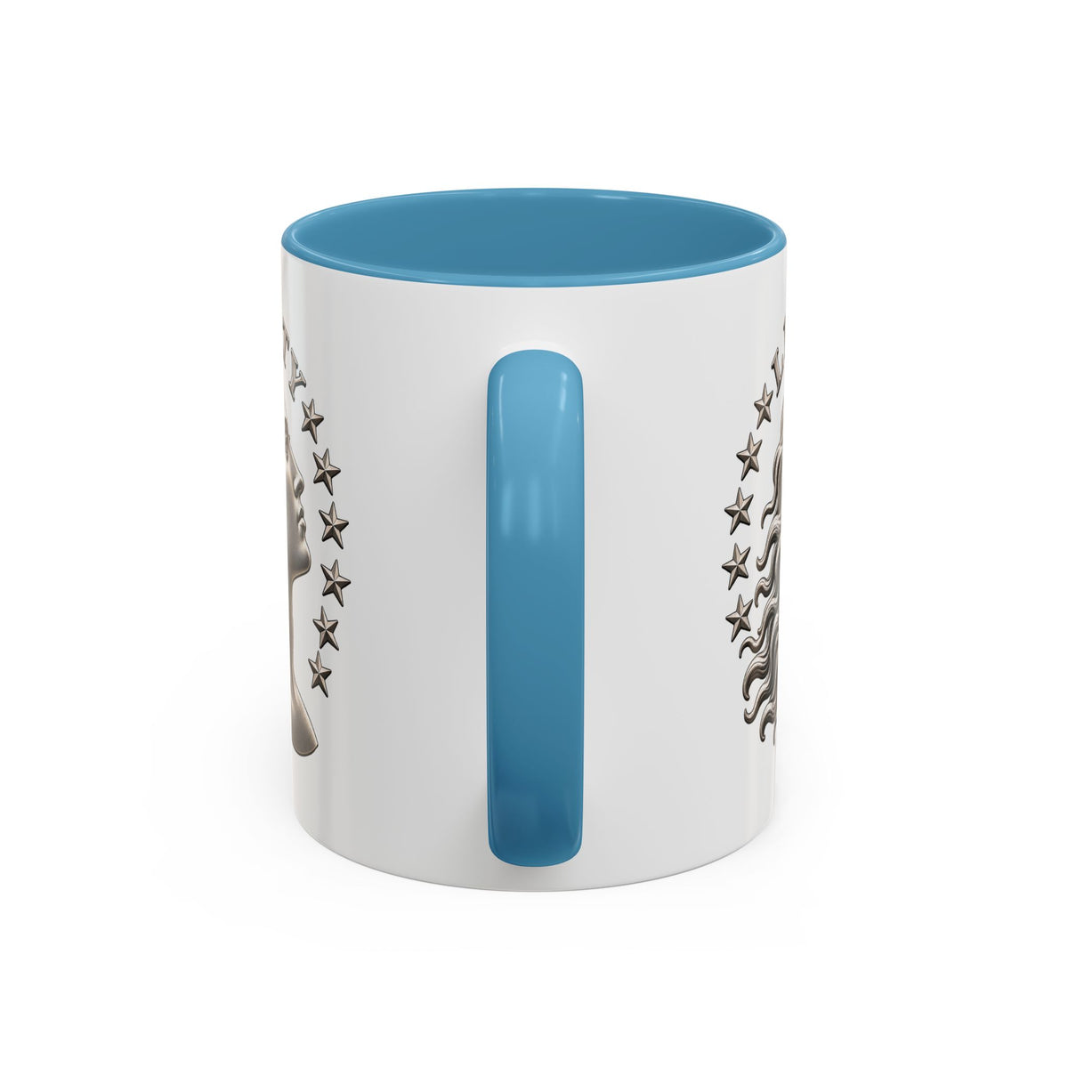 Liberty Coin Accent Coffee Mug — Vintage Lady Head Design (11/15 oz)