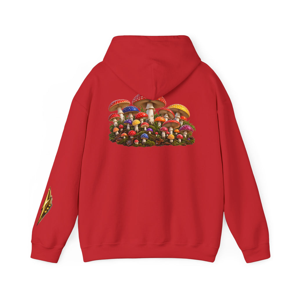 Mushroom Hoodie — Vintage Fly Agaric Fungi Graphic Pullover