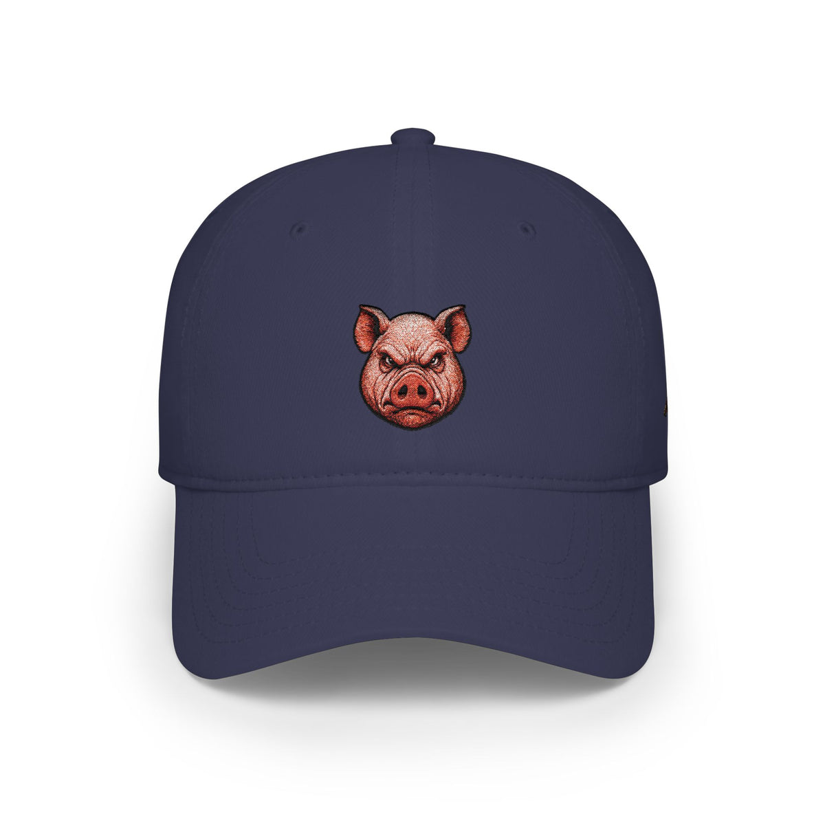 Pig Head Baseball Cap — Embroidered Farmyard Hat for Animal Lovers