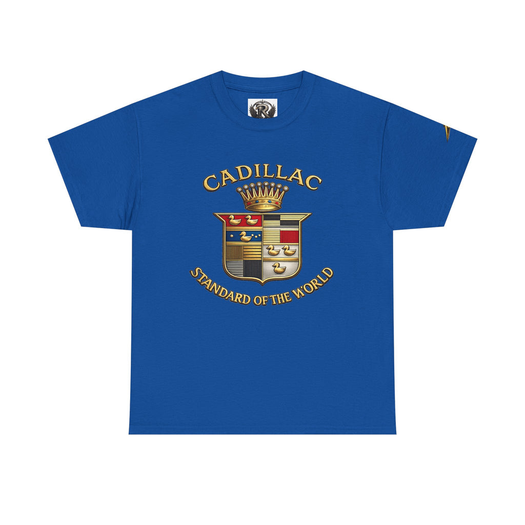 Cadillac Crest T‑Shirt — 'Standard of the World' Vintage Logo Tee