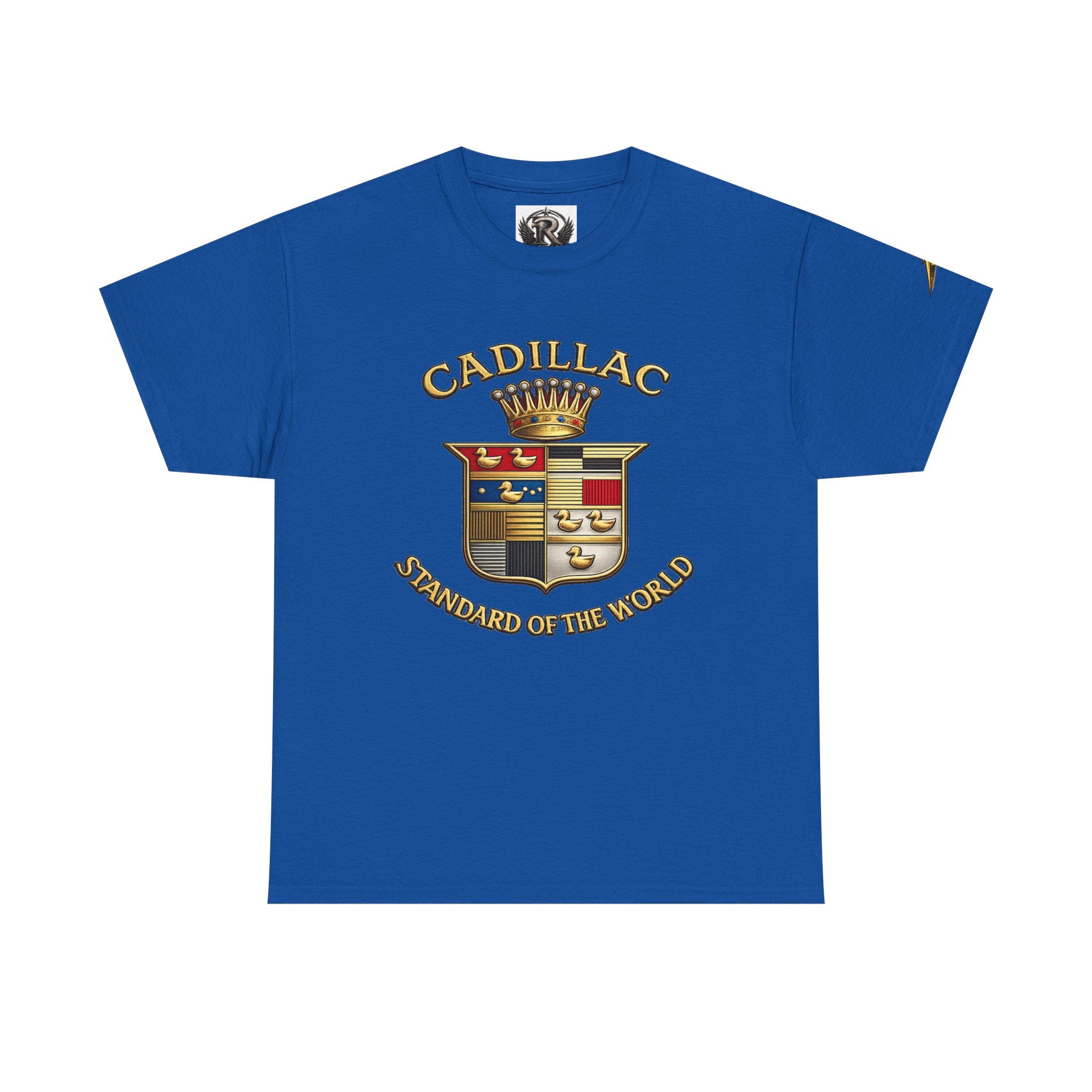 Cadillac Crest T‑Shirt — 'Standard of the World' Vintage Logo Tee