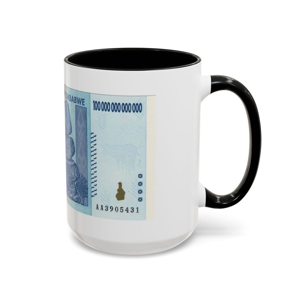 Zimbabwe Trillion Dollar Note Coffee Mug — Vintage Currency Accent Mug (11/15oz)