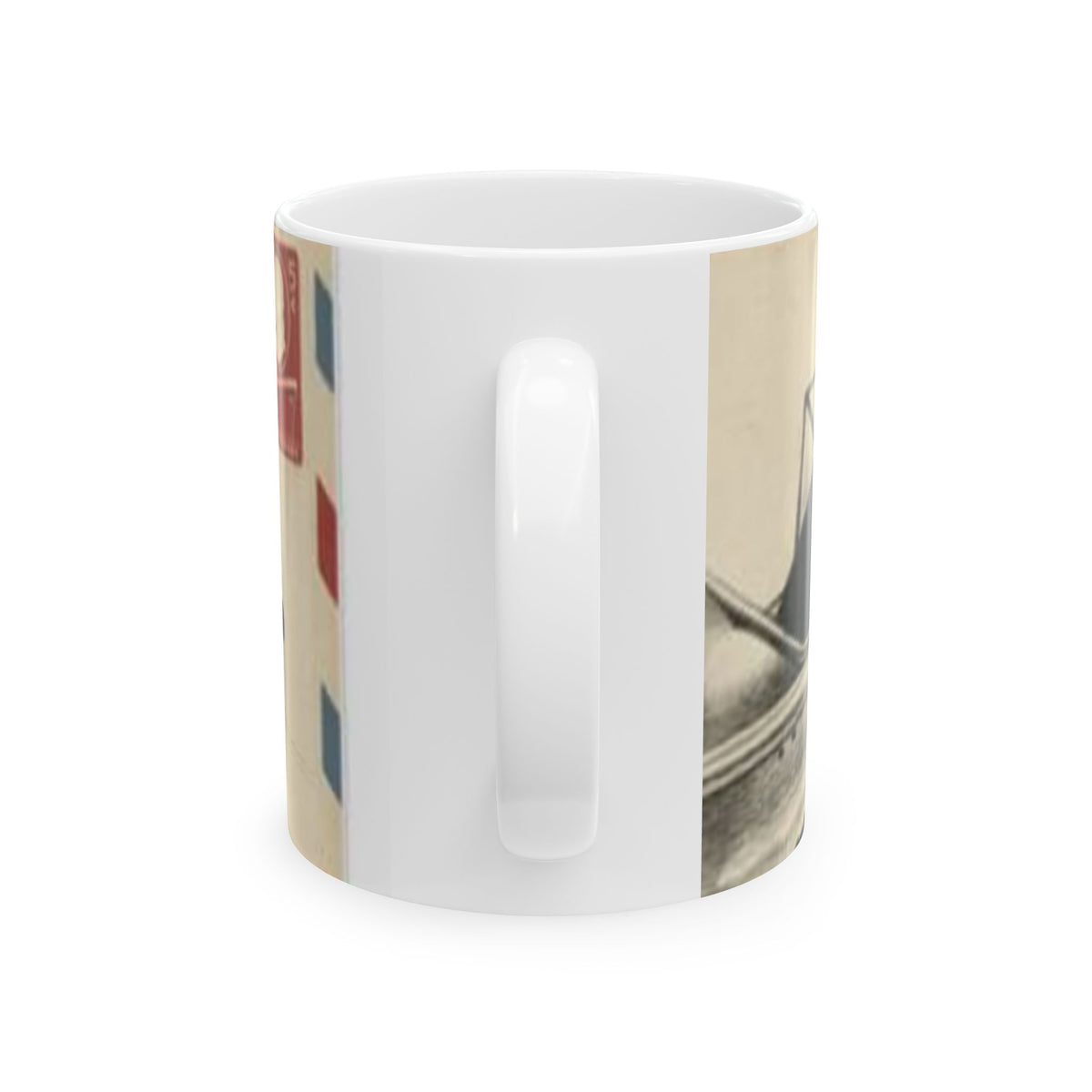 Vintage Airplane Ceramic Mug – Retro Airmail Pilot Coffee Cup (11oz, 15oz)