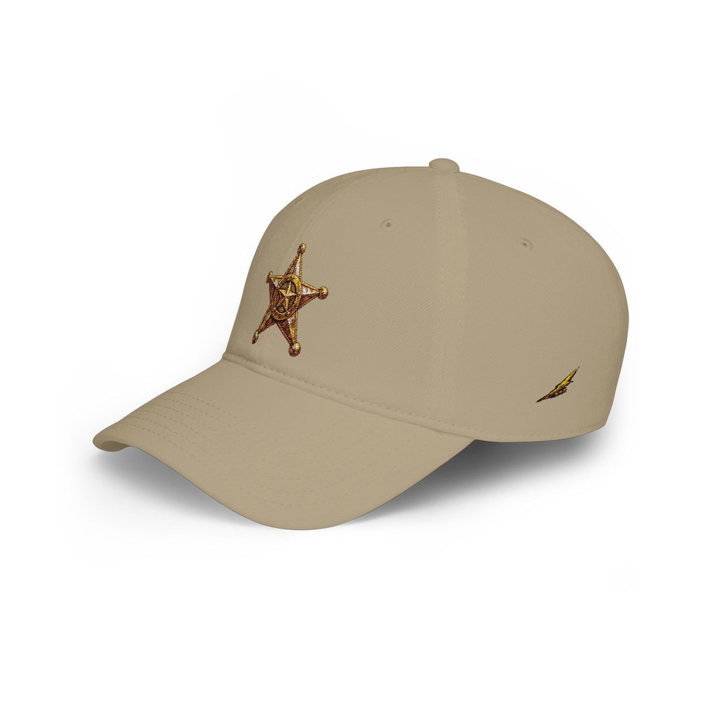 Sheriff Star Cap — Low Profile Baseball Hat with Gold Badge Embroidery