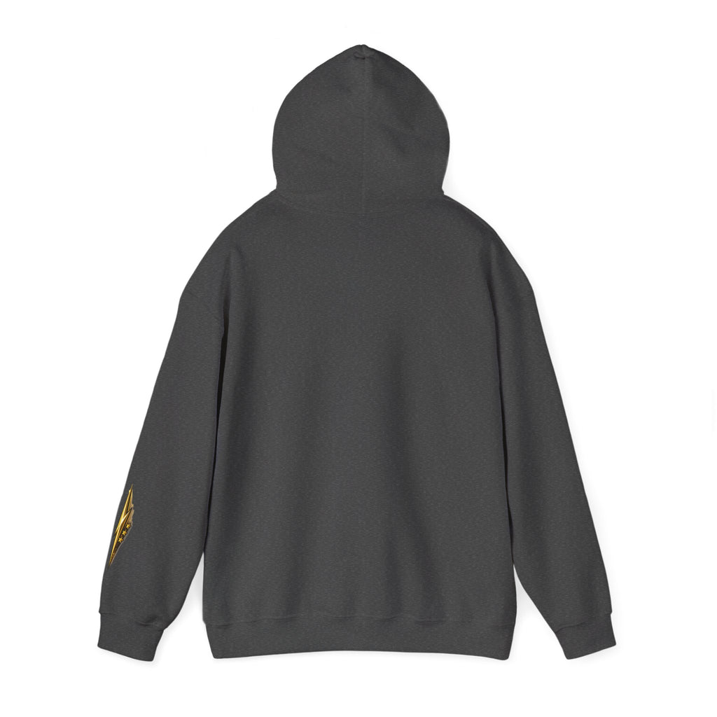 Car Silhouette Hoodie – Red Flame Sports Car Graphic