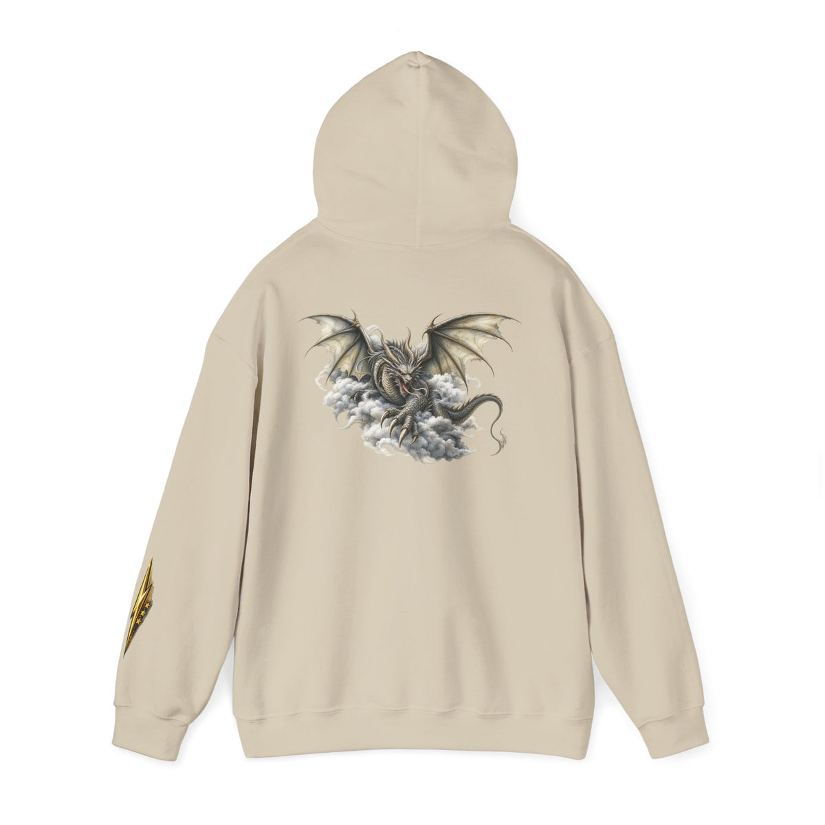 Dragon Cloud Hoodie — Fantasy Dragon Back Graphic Sweatshirt