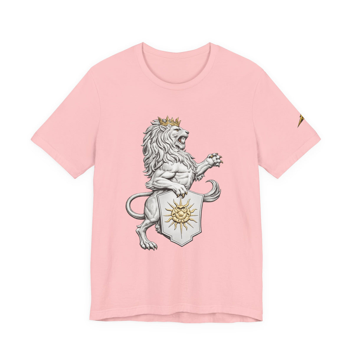 Lion Crest T-Shirt — Regal Sun Shield Graphic Tee