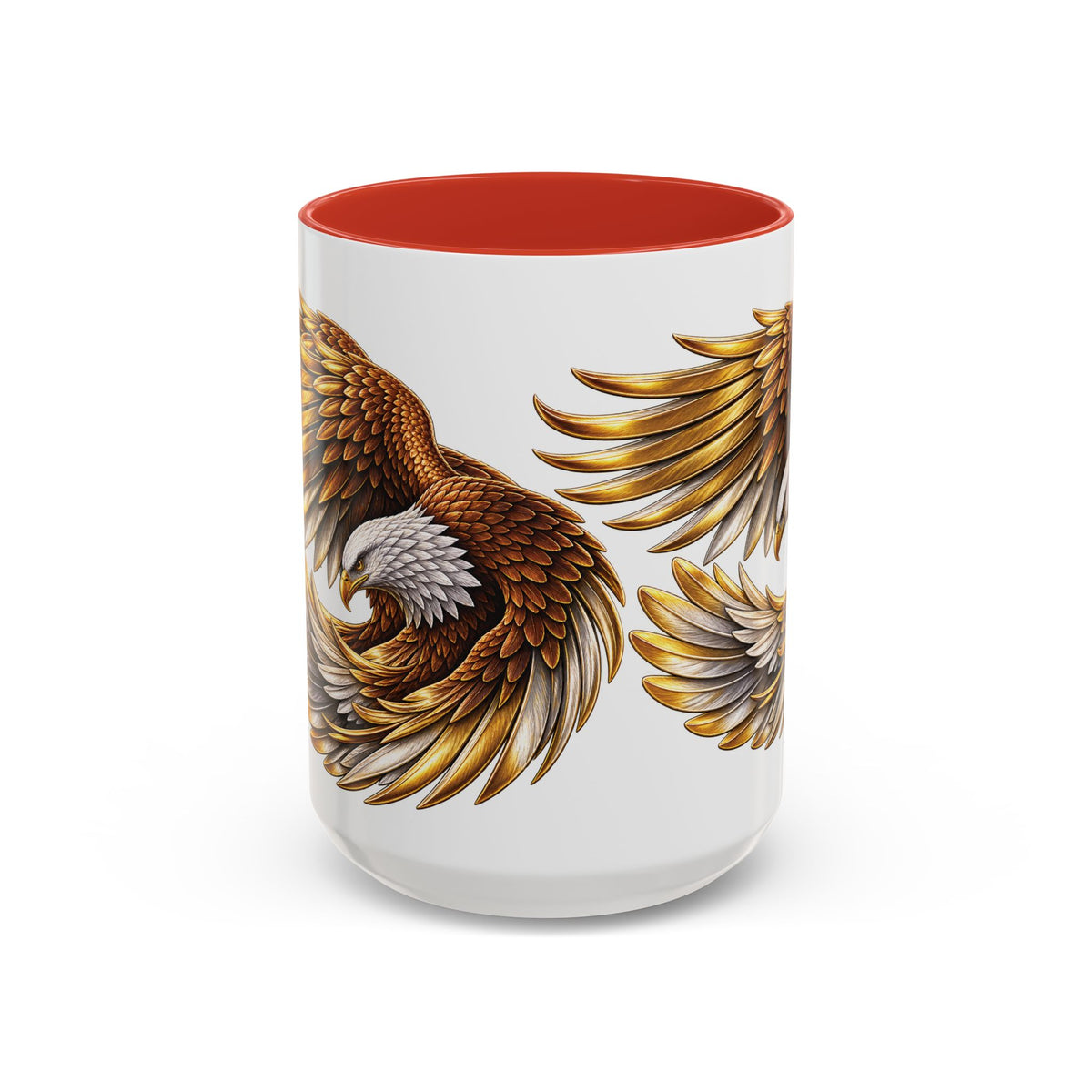 Golden Eagle Coffee Mug — Accent Ceramic Mug with Majestic Eagle Design