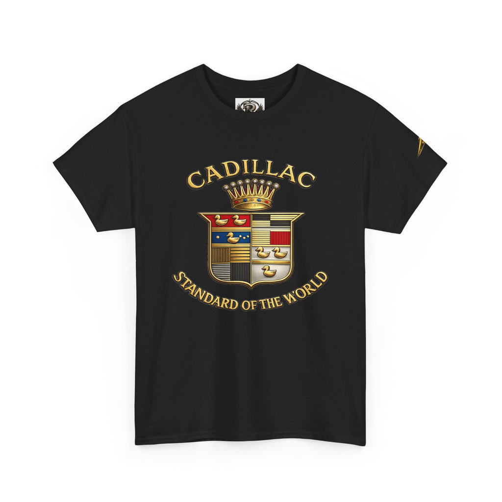 Cadillac Crest T‑Shirt — 'Standard of the World' Vintage Logo Tee