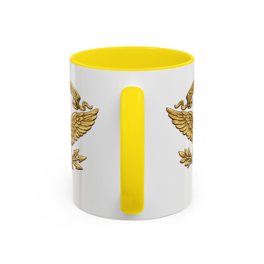 Gold Eagle 'In God We Trust' Accent Coffee Mug — Patriotic 11/15oz