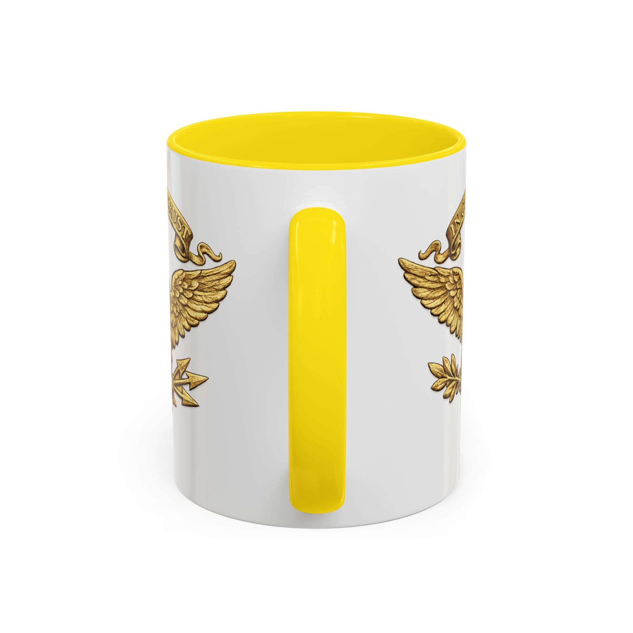 Gold Eagle 'In God We Trust' Accent Coffee Mug — Patriotic 11/15oz