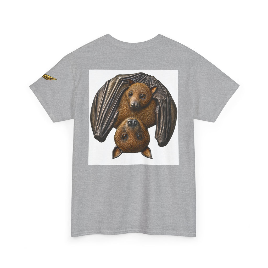 Bat Duo Graphic Tee — Cute Hanging Bats Back Print T-Shirt