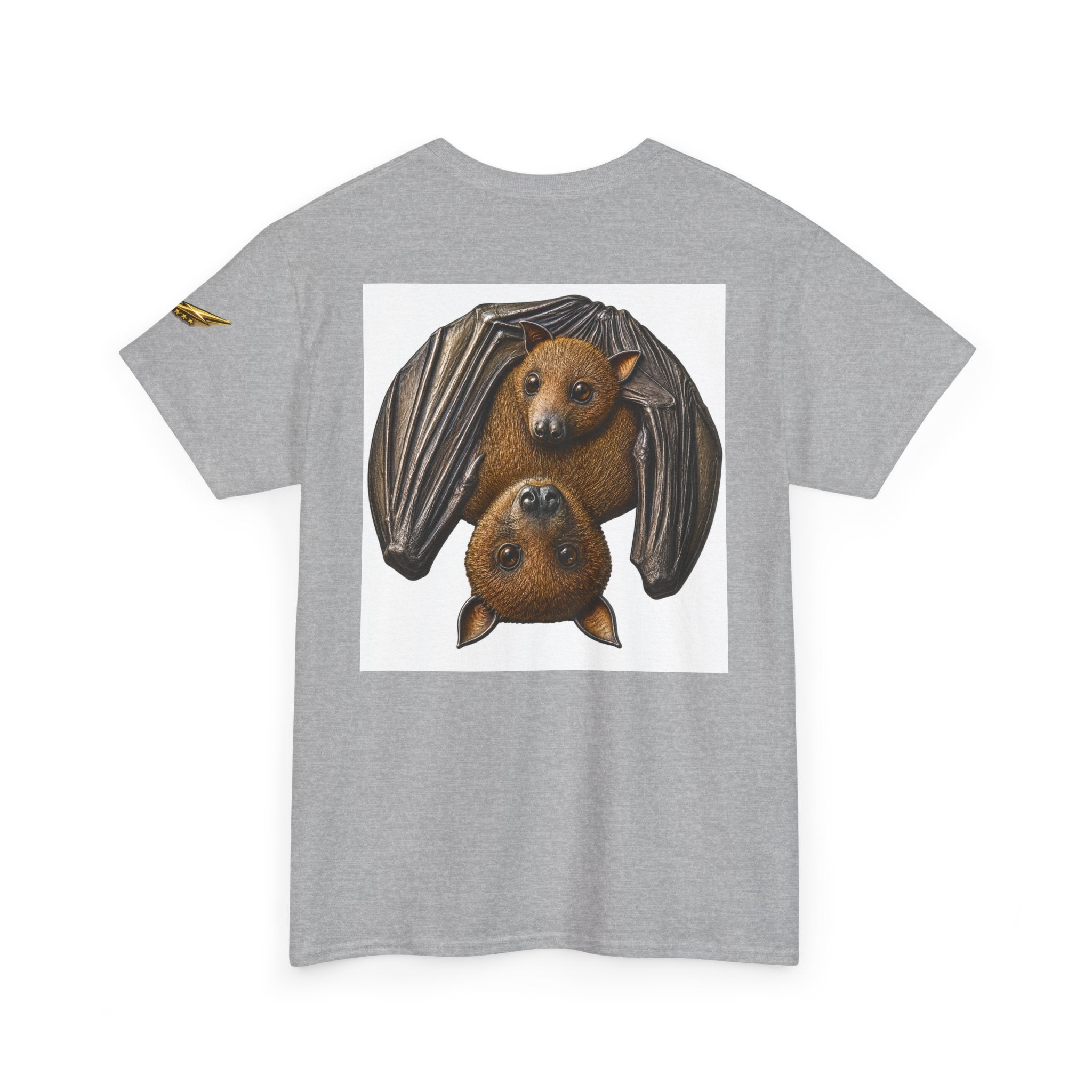 Bat Duo Graphic Tee — Cute Hanging Bats Back Print T-Shirt