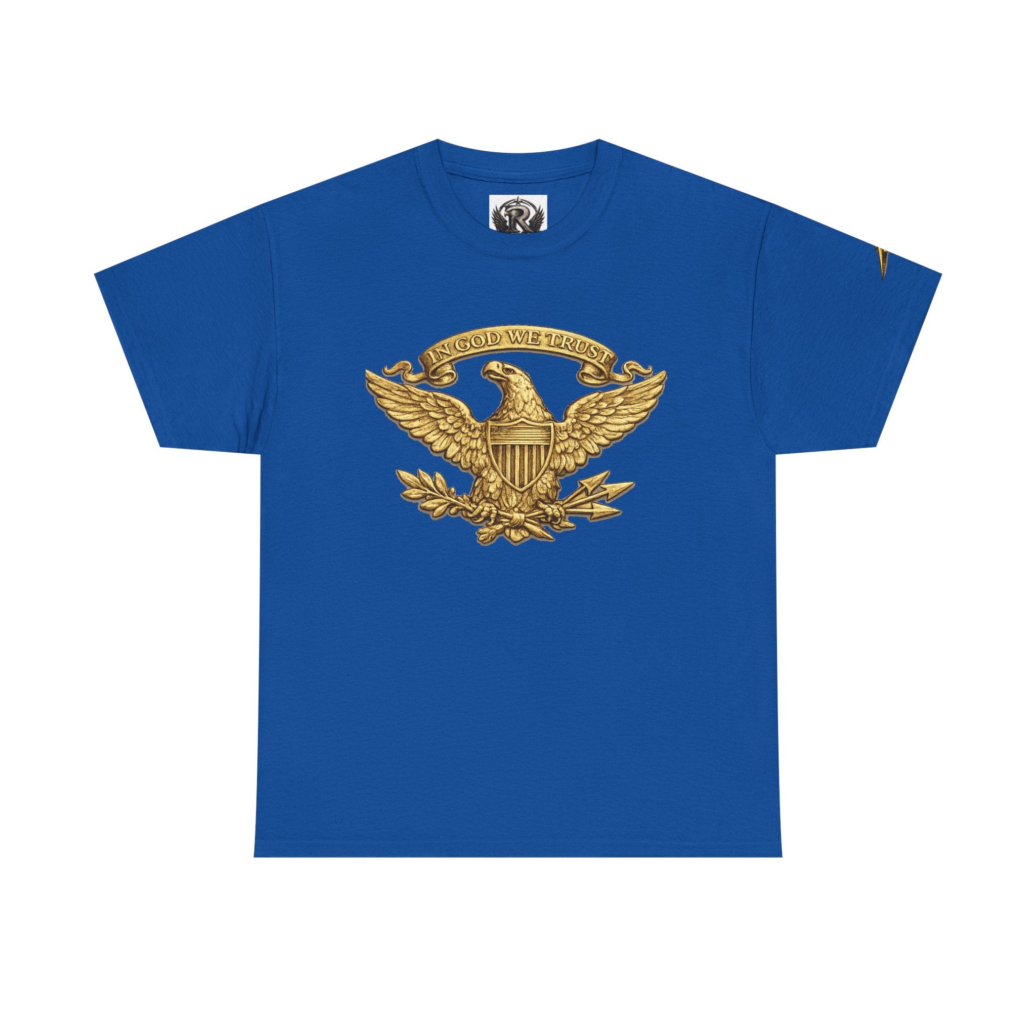 Eagle Crest T‑Shirt — Vintage Gold Eagle Emblem Patriotic Tee