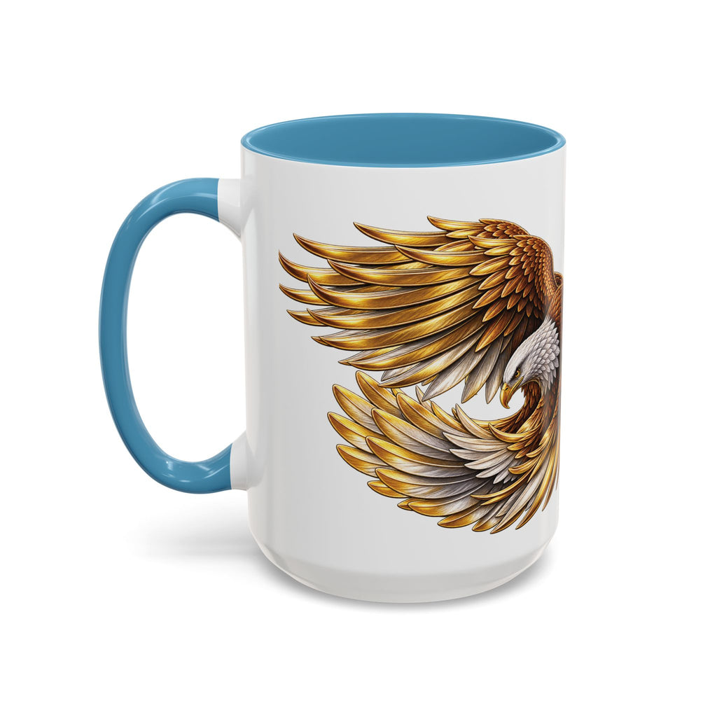 Golden Eagle Coffee Mug — Accent Ceramic Mug with Majestic Eagle Design