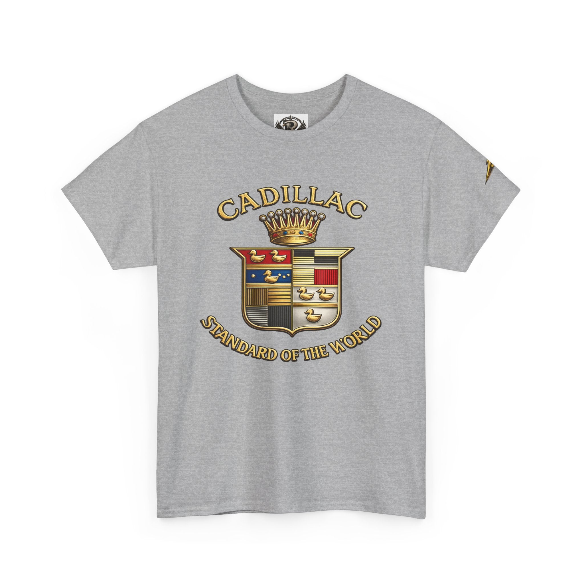 Cadillac Crest T‑Shirt — 'Standard of the World' Vintage Logo Tee