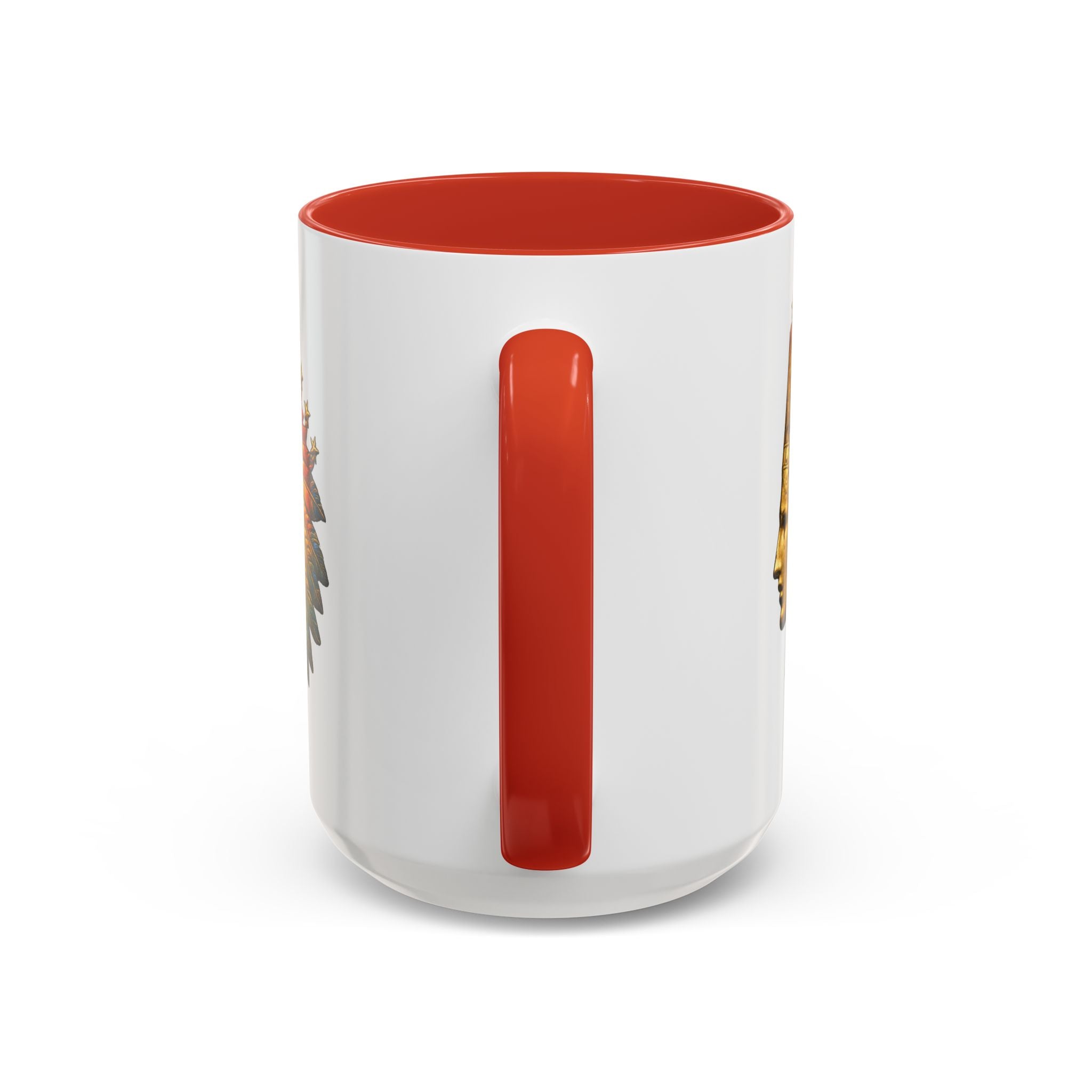 Golden Native Headdress Accent Coffee Mug – Vintage Indian Chief Design (11/15oz)