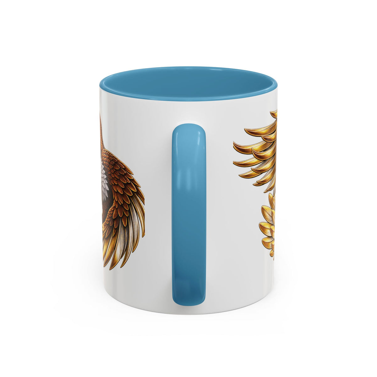 Golden Eagle Coffee Mug — Accent Ceramic Mug with Majestic Eagle Design