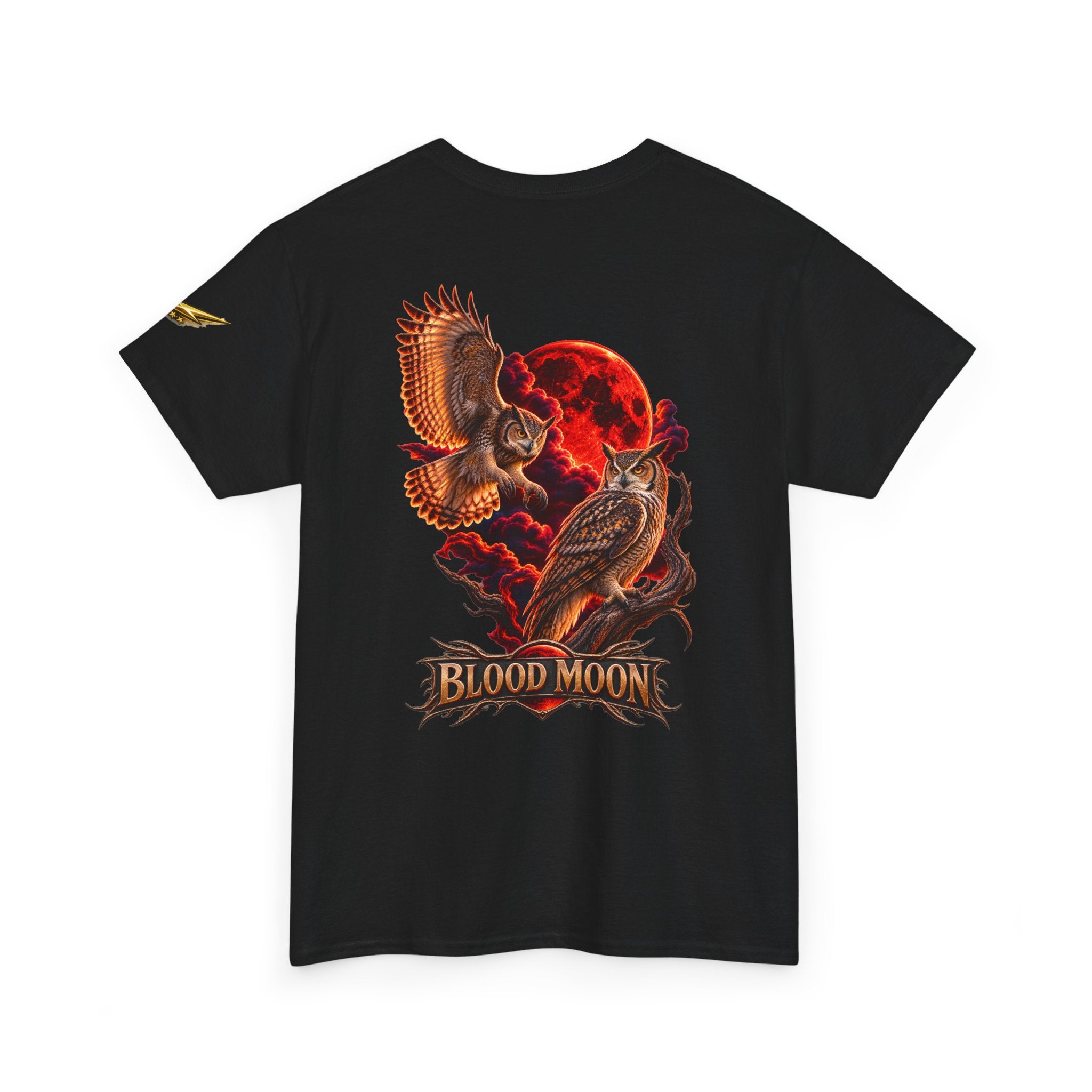 T-Shirt — 'Blood Moon' Owl Graphic Tee