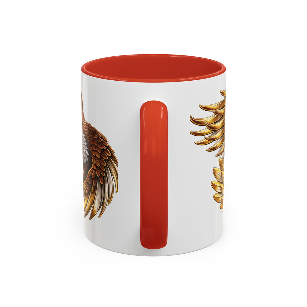 Golden Eagle Coffee Mug — Accent Ceramic Mug with Majestic Eagle Design