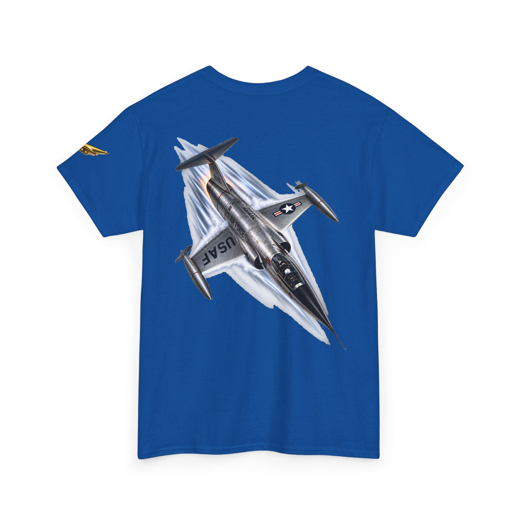 Aviation Fighter Jet T-Shirt — Vintage USAF Flag Graphic Tee