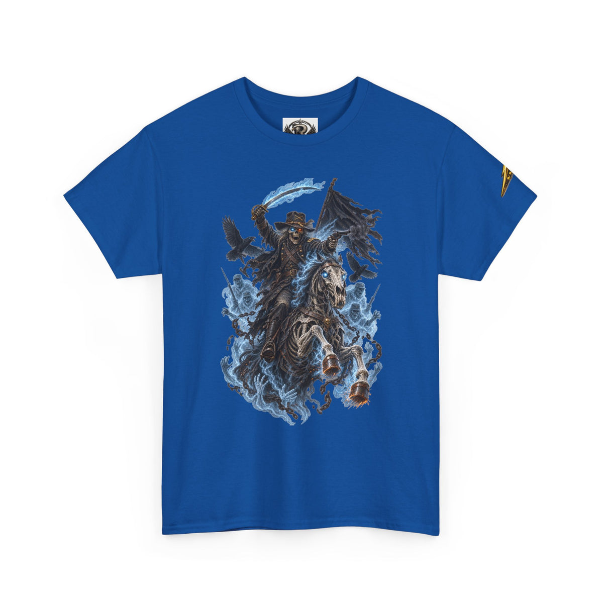 Grim Rider Graphic Tee — Ghostly Horseman Illustration Shirt