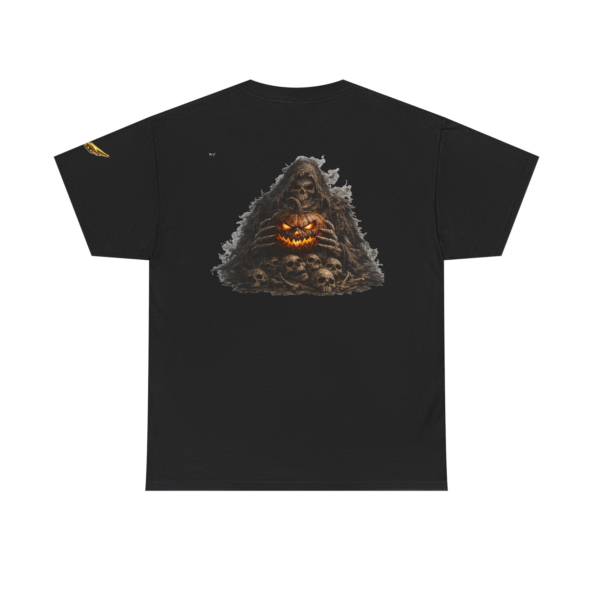 Halloween Pumpkin Pile T-Shirt — Spooky Jack-O'-Lantern Pile Graphic Tee