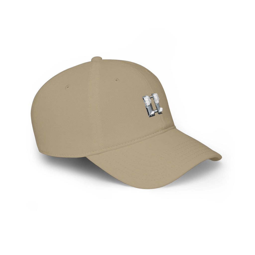 Distressed Captain's Insignia Low Profile Baseball Cap — Minimalist Embroidered Hat