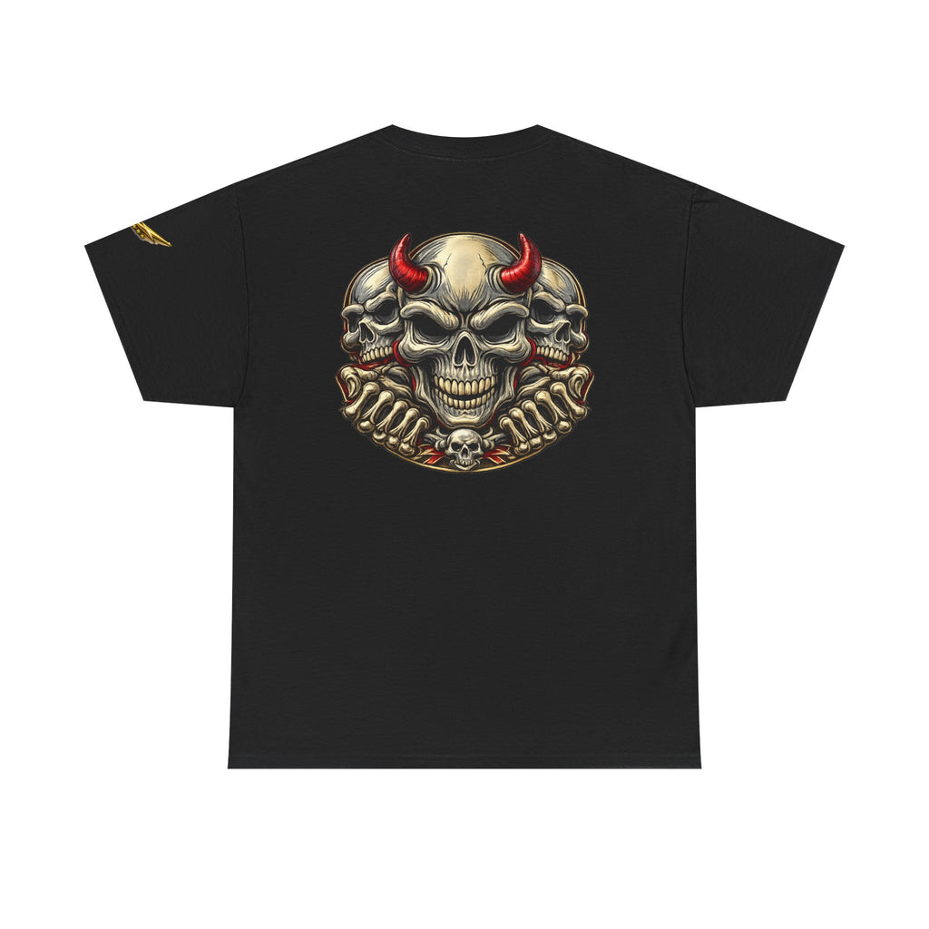 Devil Skull Tee — Gothic Skull Back Graphic T-Shirt