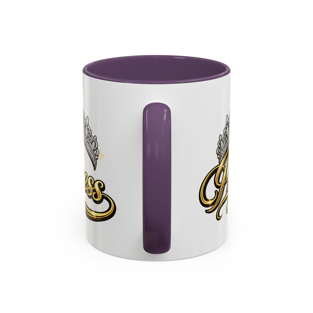 Princess Crown Accent Coffee Mug — Gold Script 11/15oz
