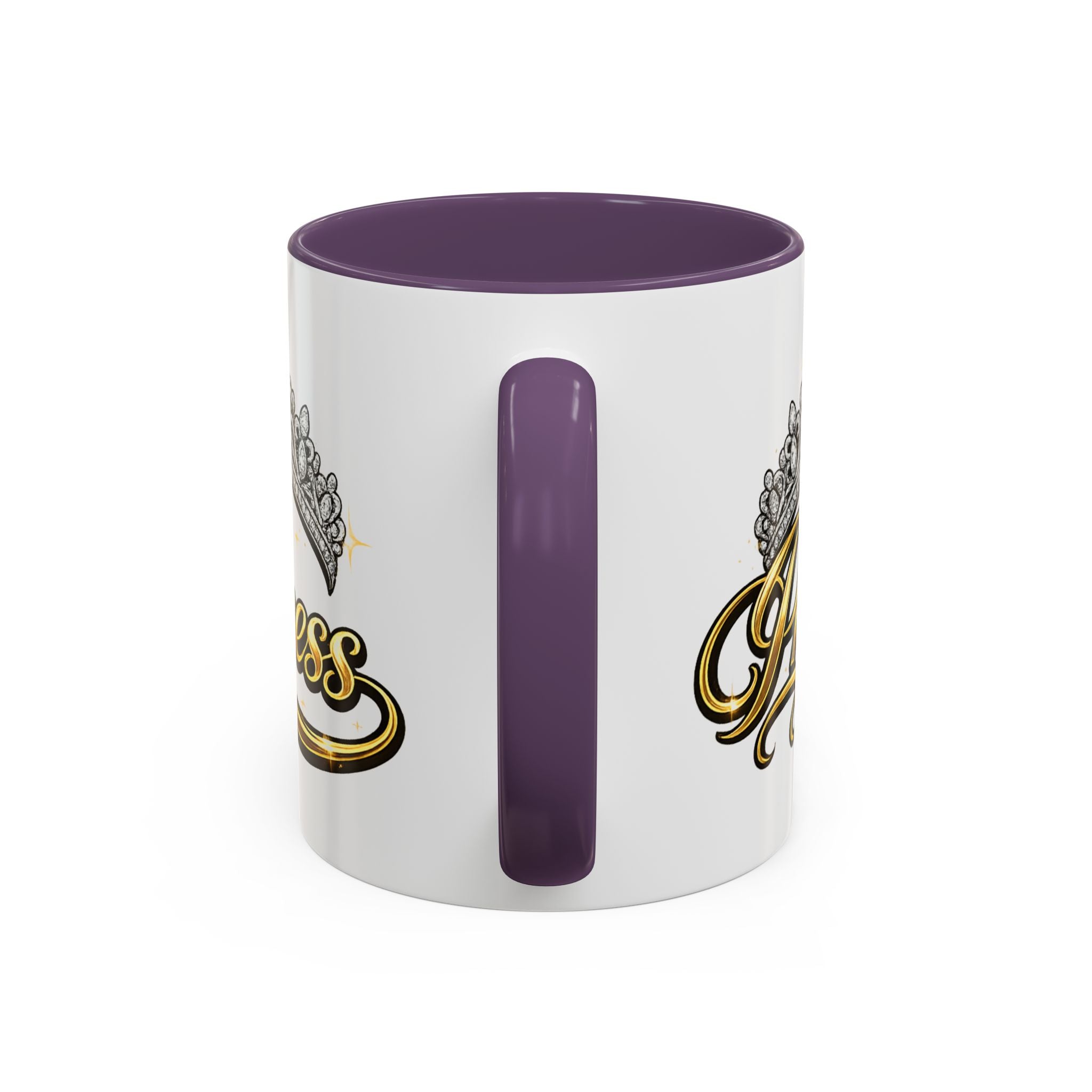 Princess Crown Accent Coffee Mug — Gold Script 11/15oz