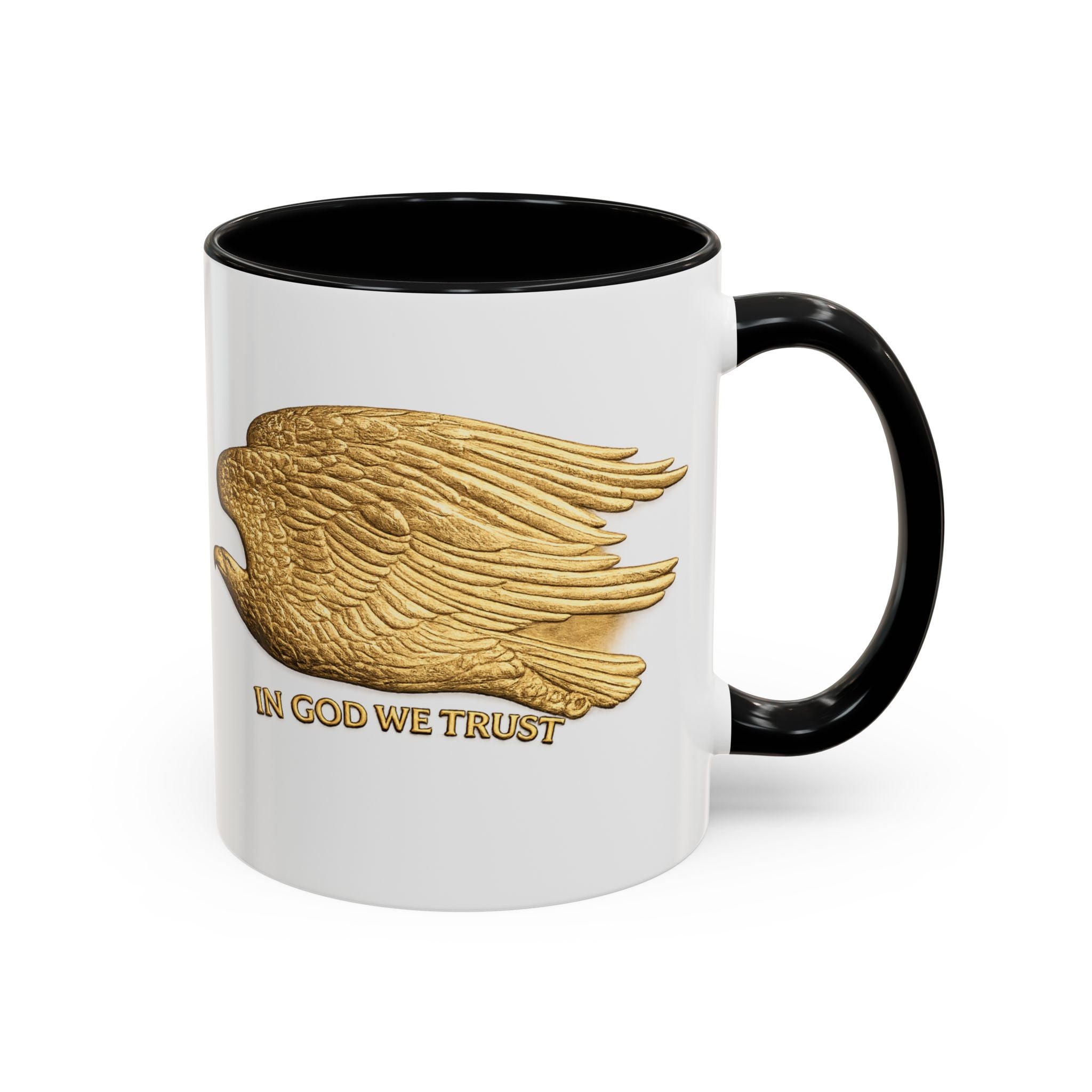 Gold Eagle "In God We Trust" Accent Coffee Mug
