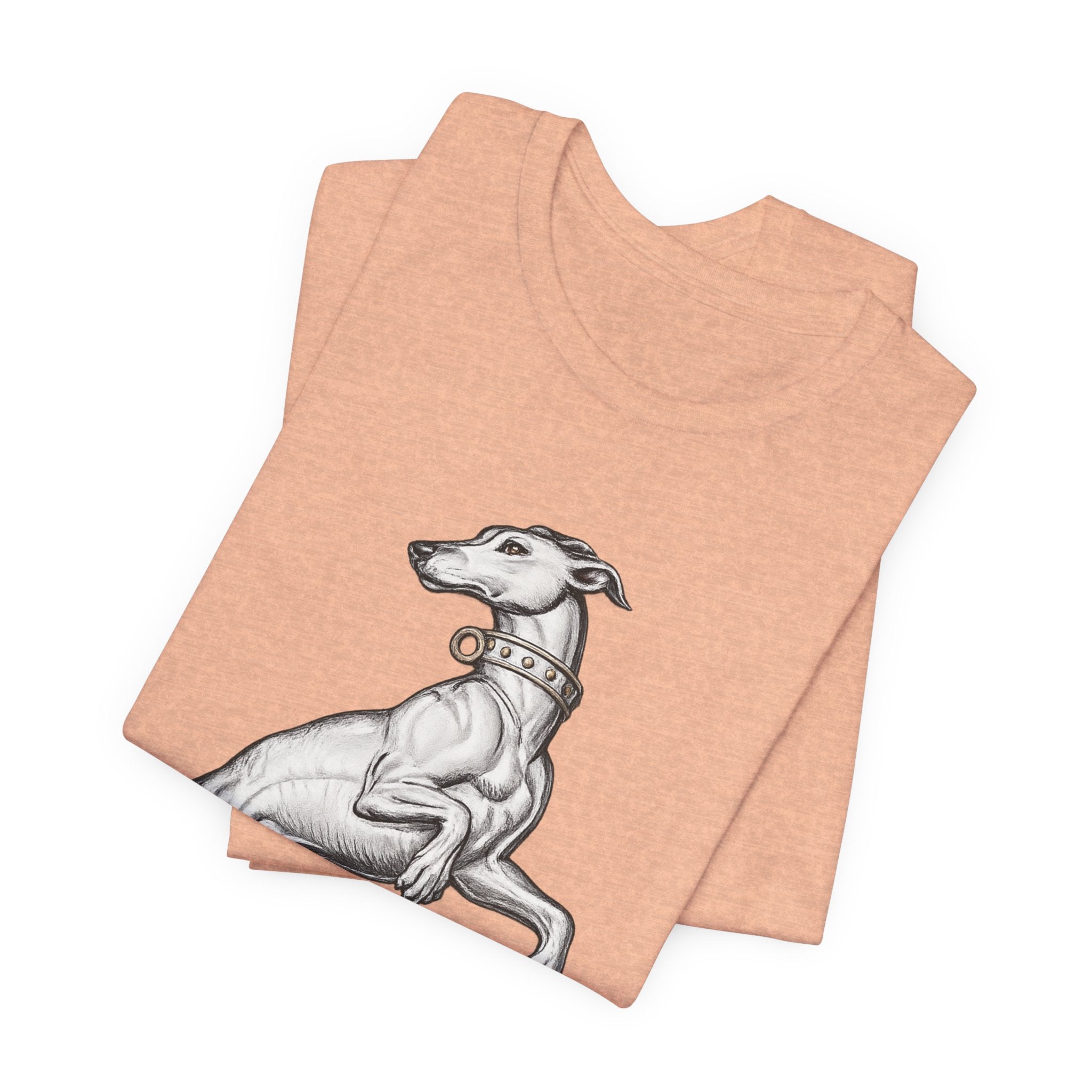 Greyhound Illustration T‑Shirt — Elegant Whippet Dog Art Tee