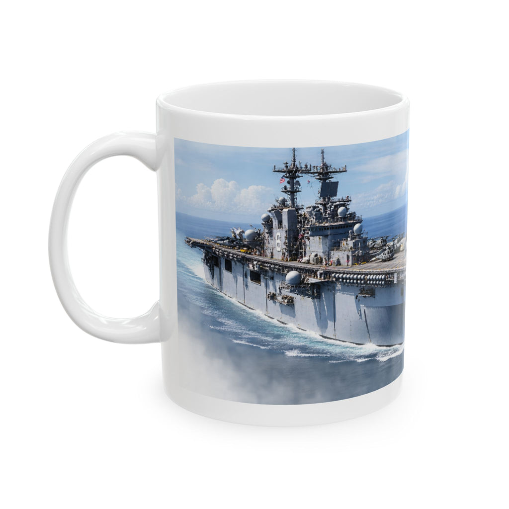 Navy Aircraft Carrier Ceramic Mug — Military Ship Coffee Cup (11oz/15oz)