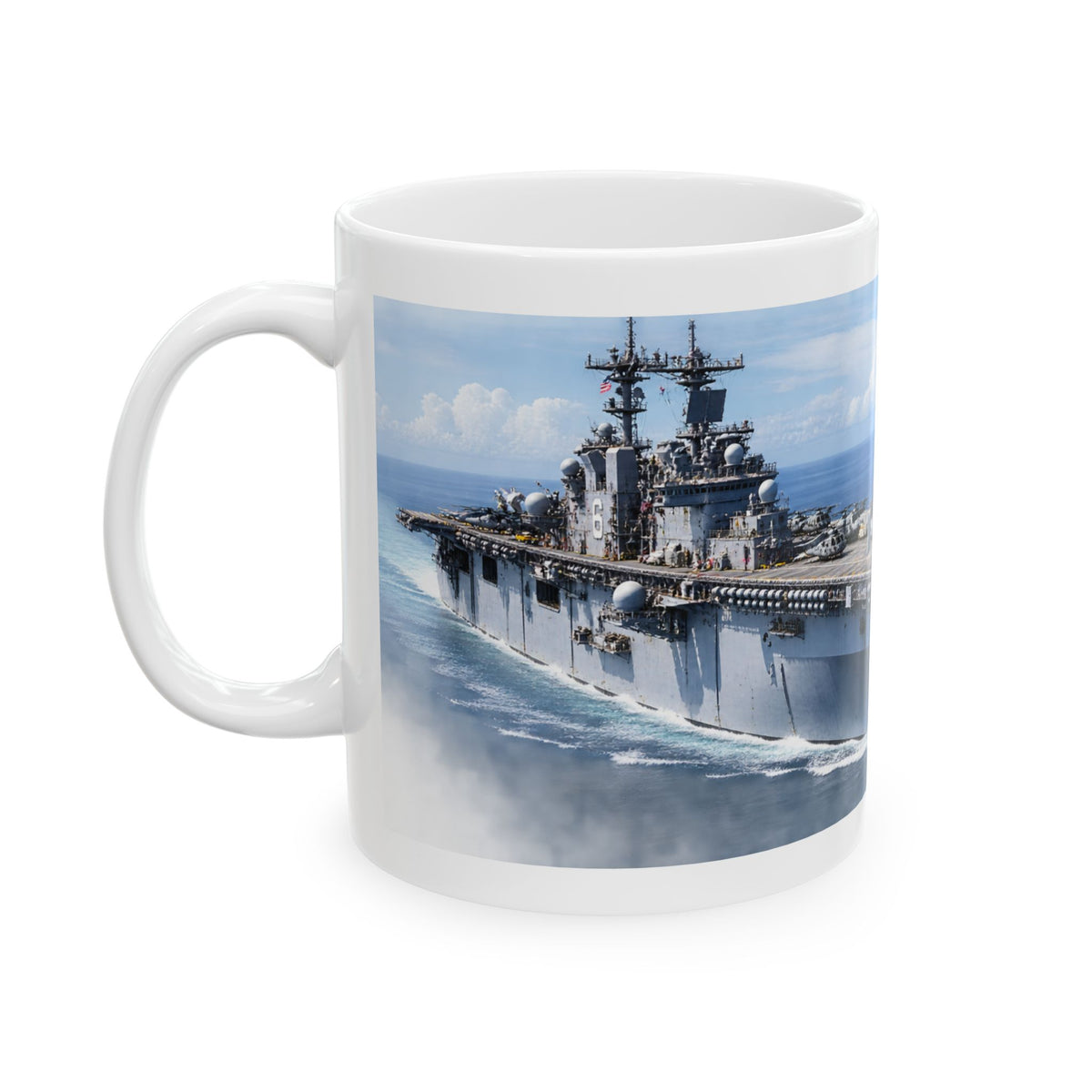 Navy Aircraft Carrier Ceramic Mug — Military Ship Coffee Cup (11oz/15oz)