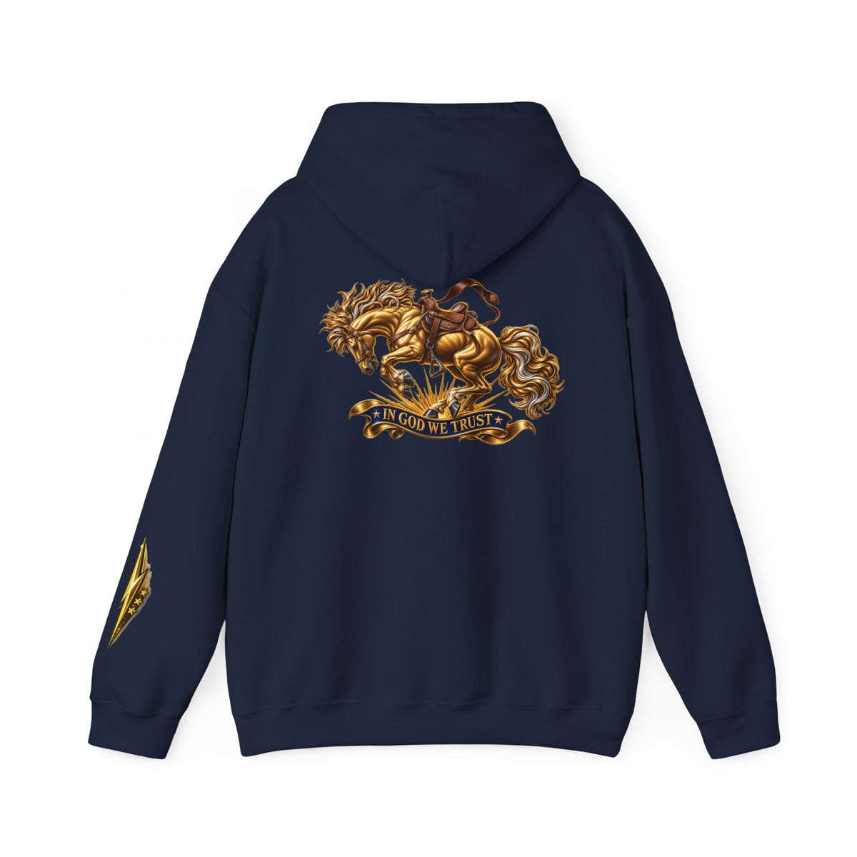 Golden Horse Hoodie — Regal Graphic Sweatshirt
