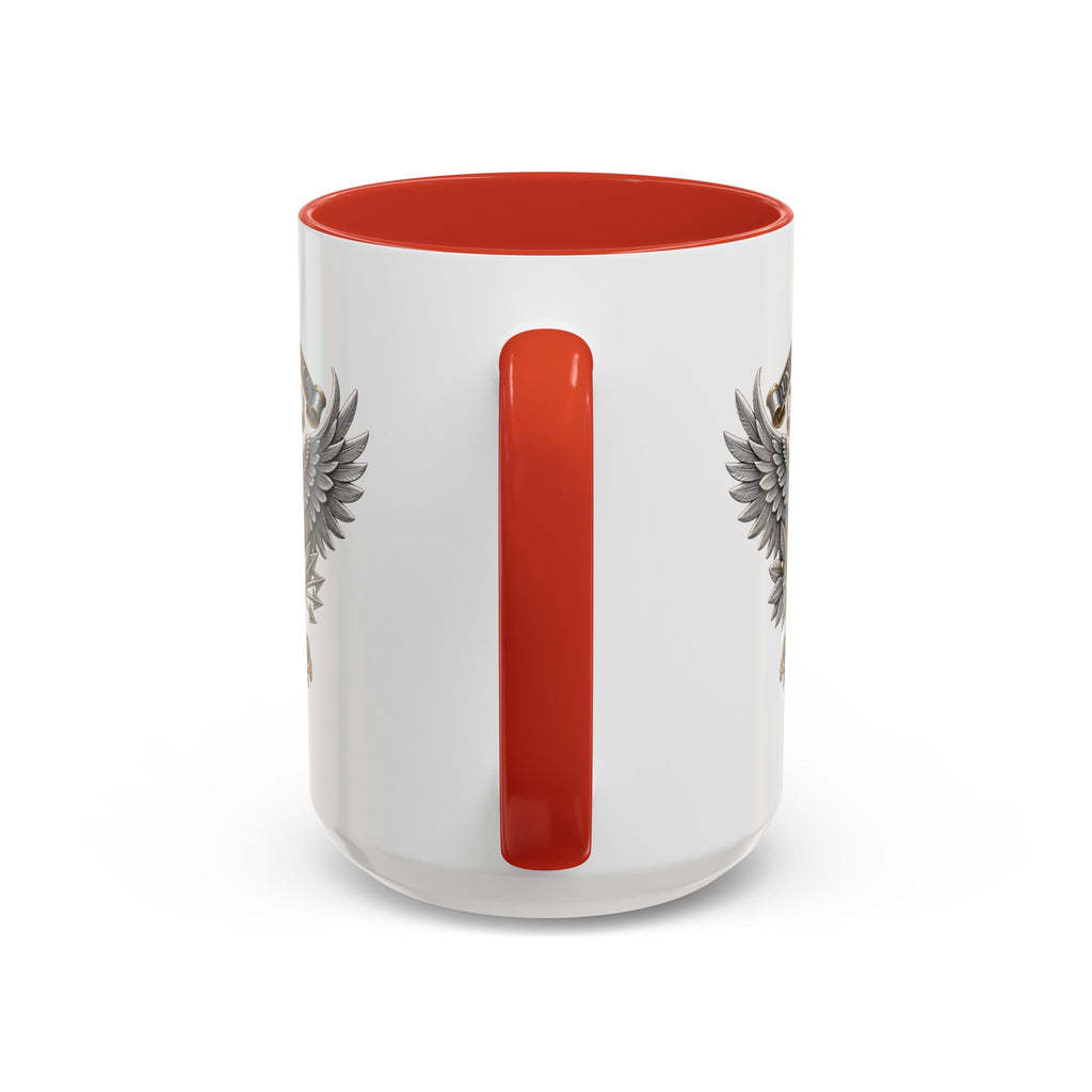 Eagle Shield Accent Coffee Mug — Patriotic "In God We Trust" Design