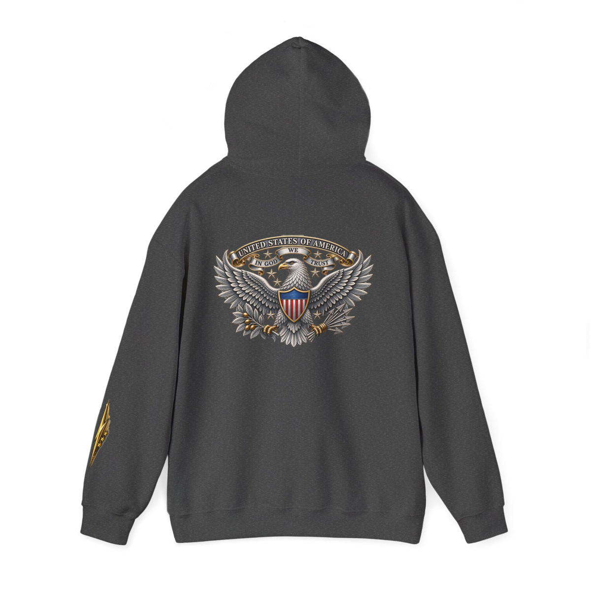 Patriotic Eagle Hoodie — American Shield Graphic Pullover
