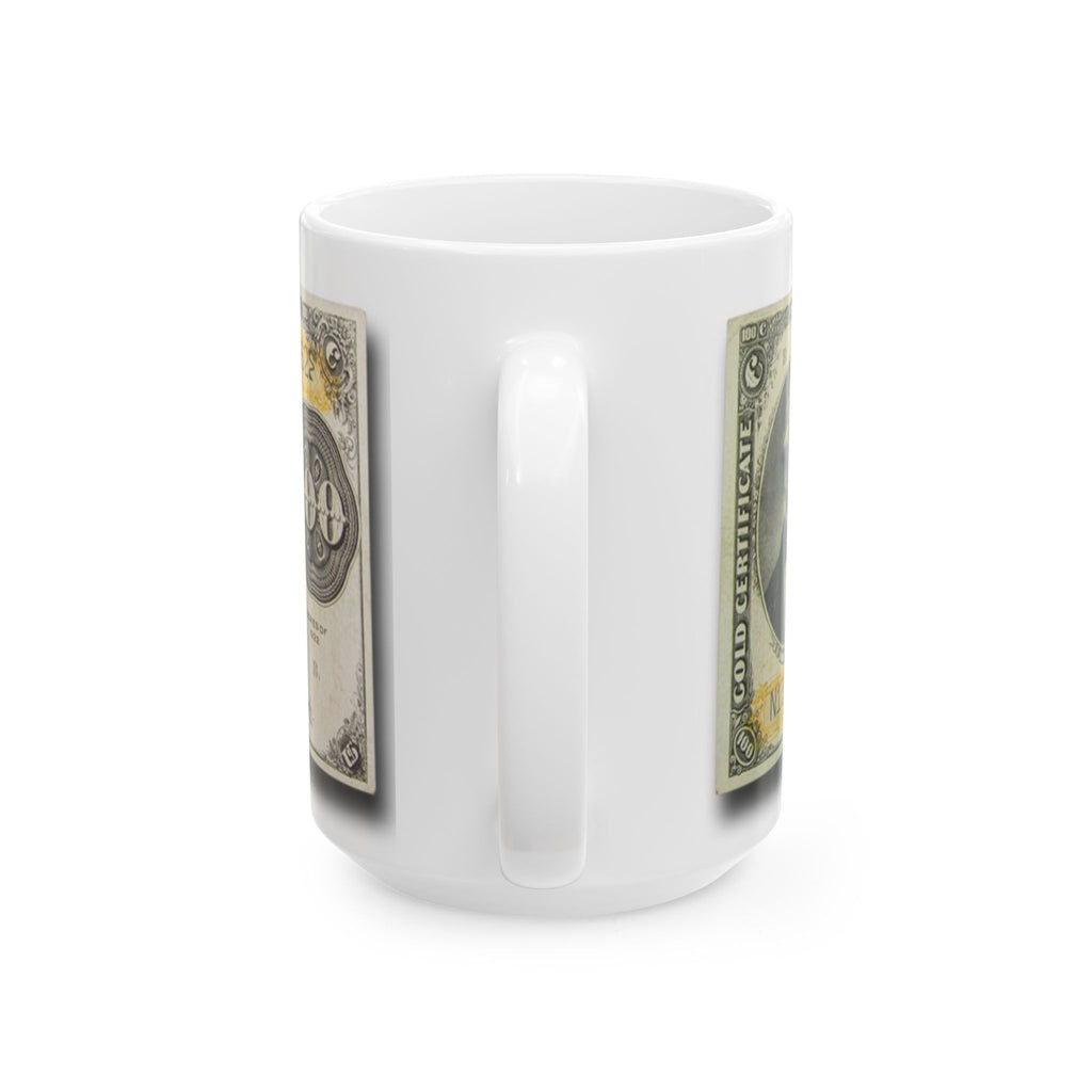 Gold Coin Vintage 1922 Gold Certificate Ceramic Mug — Retro Banknote Coffee Cup (11oz/15oz)