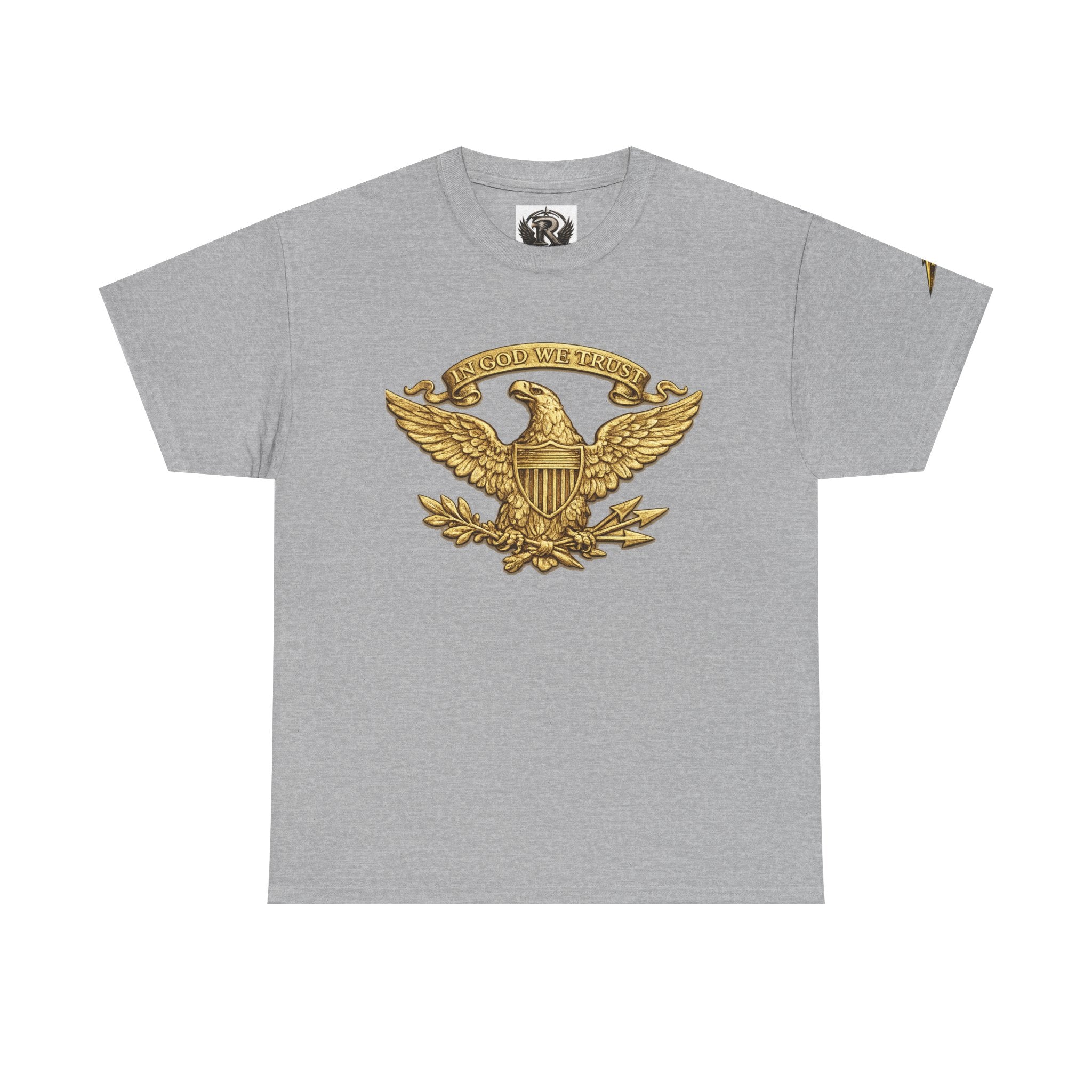 Eagle Crest T‑Shirt — Vintage Gold Eagle Emblem Patriotic Tee
